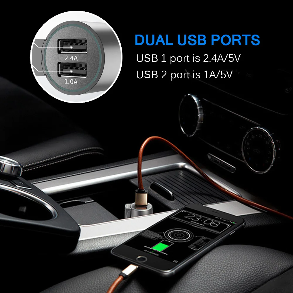 3 в 1 Автомобильное зарядное устройство USB резак для ремня безопасности аварийный