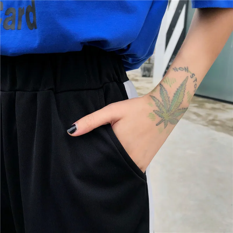 

Shorts Women Summer High-waist Patchwork 2020 New Loose Korean Style Simple Fashion Womens Clothing Leisure Students Harajuku
