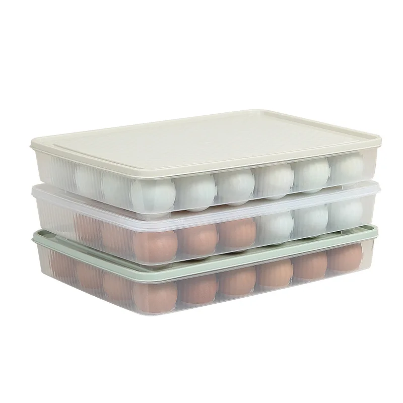 Plastic Egg Container Case Refrigerator 24 Grid Tray Holder Storage Box Organizer Kitchen Supplies Tools | Дом и сад