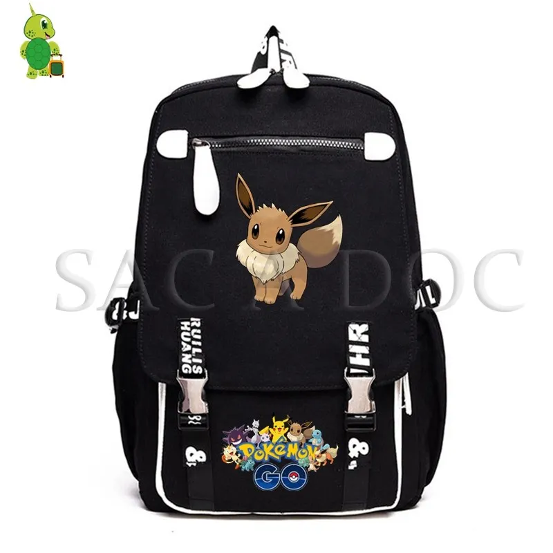 6 Покемон рюкзак с отражающими вставками Pikachu Eevee школьные сумки для подростков девочек мальчиков ноутбук удобный рюкзак для путешествий Сумки - Цвет: 6