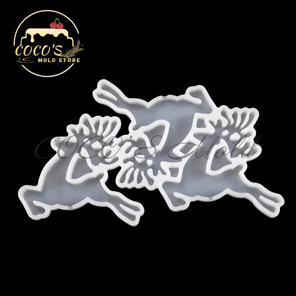 

New Christmas Deer Resin Lollipop Mold Diy Chocolate Silicone Epoxy Candy Mold Cake Decorating Tools Kitchen Bakeware