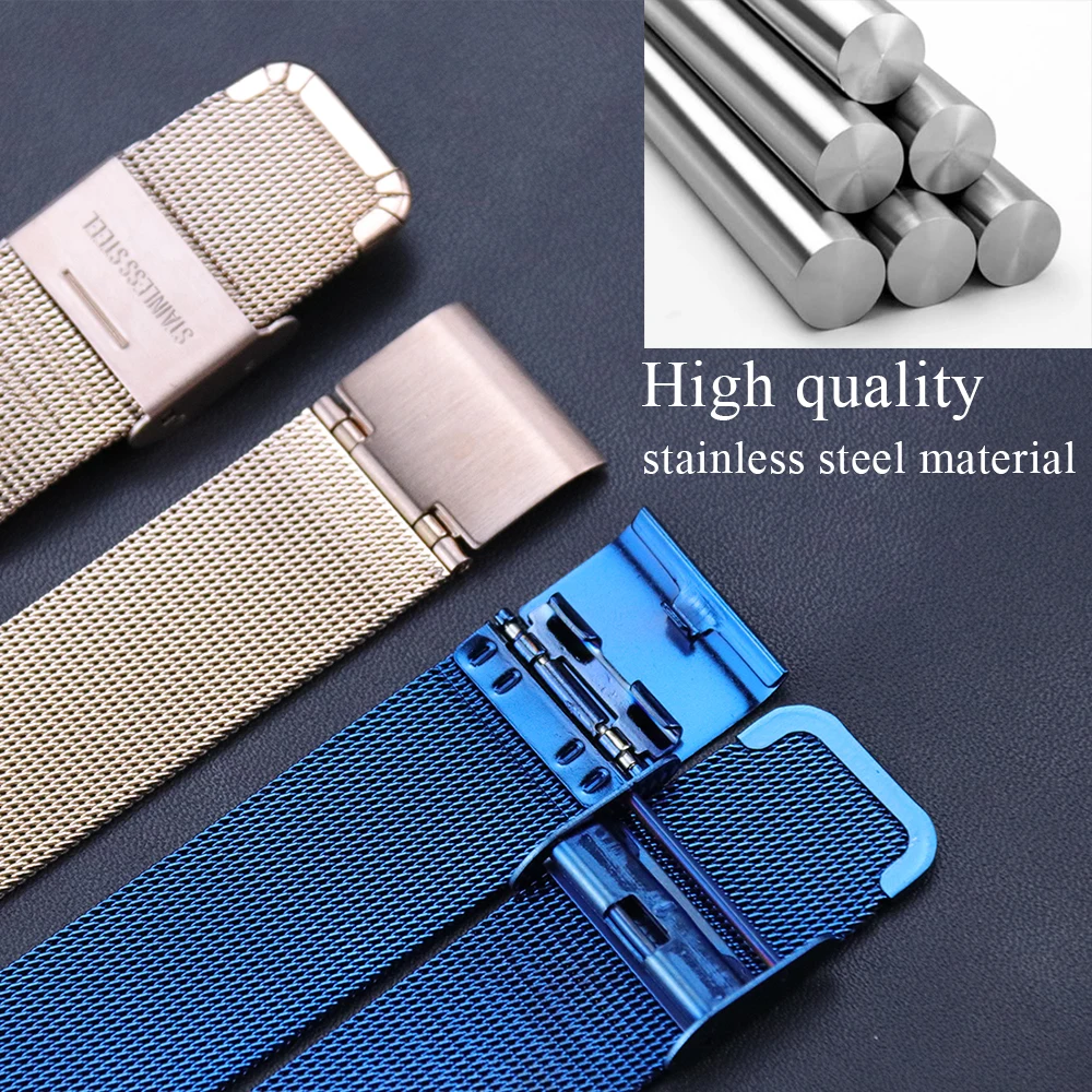 Milanese Watch band 8mm 10mm 12mm 14mm 16mm 18mm 20mm 22mm 24mm Metal Strap for Amazfit GTS 2 Pop Pro 2e 3 GTS2 Mini GTR2 3 3Pro