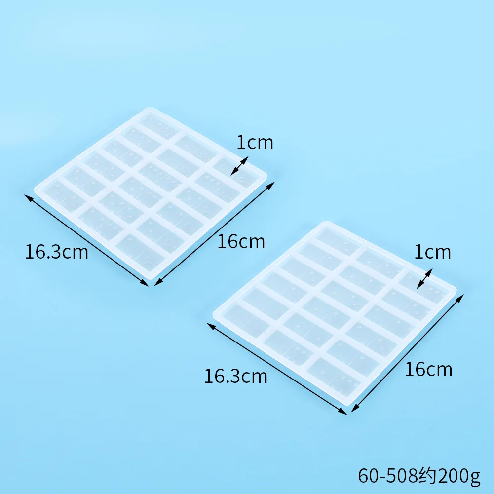 

Jewelry Domino DIY Crystal Gutta Percha Mold Domino Nine Process Resin Mirror Gutta Percha Silicone Mold Wholesale DropShipping