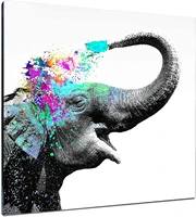 elephant wall decoration canvas print modern impression artwork popular happy picture bathroom bedroom office painting hanging