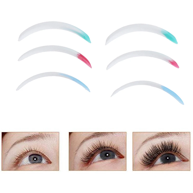 3 пары практичных силиконовых подушек для ресниц рециркулирующие стержни