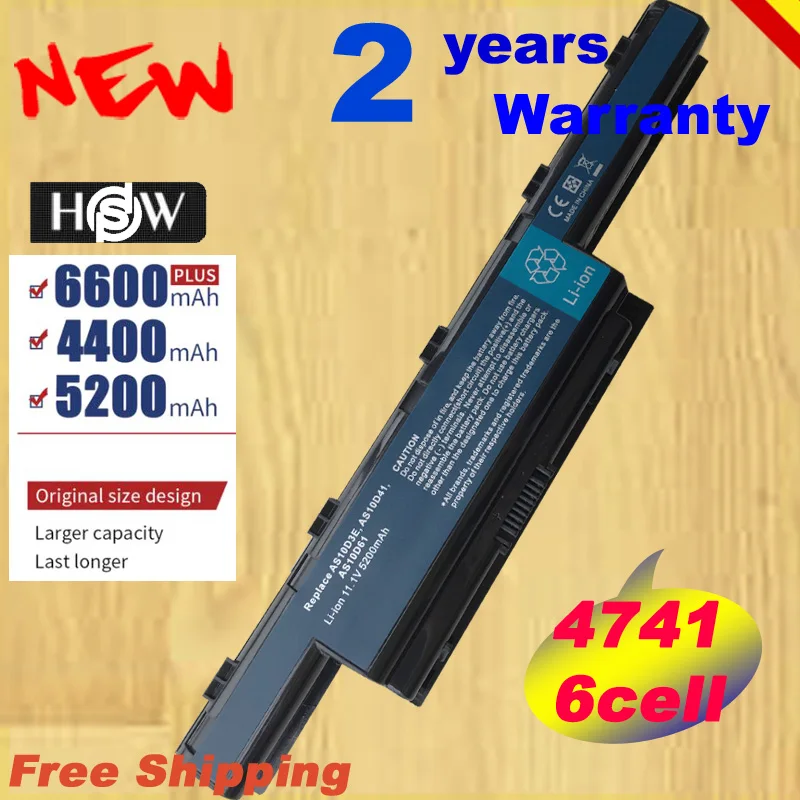 

HSW Battery For Acer Aspire AS10D31 AS10D51 AS10D81 AS10D61 AS10D41 AS10D71 4741 5742G V3 E1 5750G 5741G as10g3e FAST SHIPPI