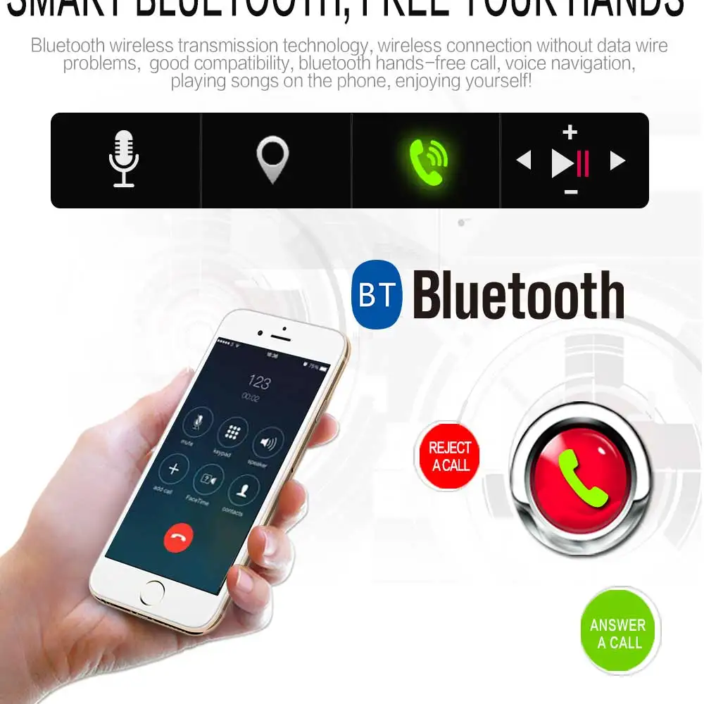 Автомагнитола 1 Din автомобильный мультимедийный плеер с Bluetooth HD 4 дюймовым экраном