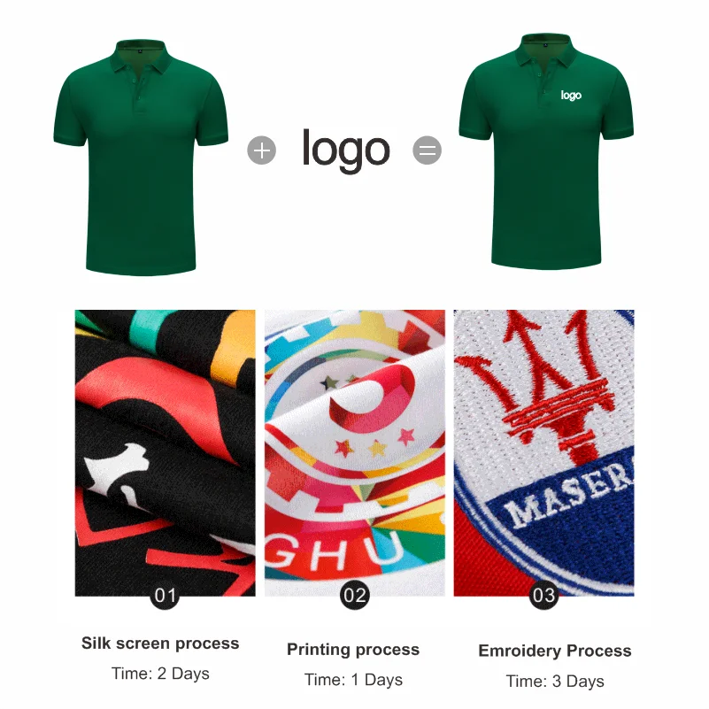 

Spring and summer business lapel fashion men's and women's polo shirts high-end custom printed embroidery