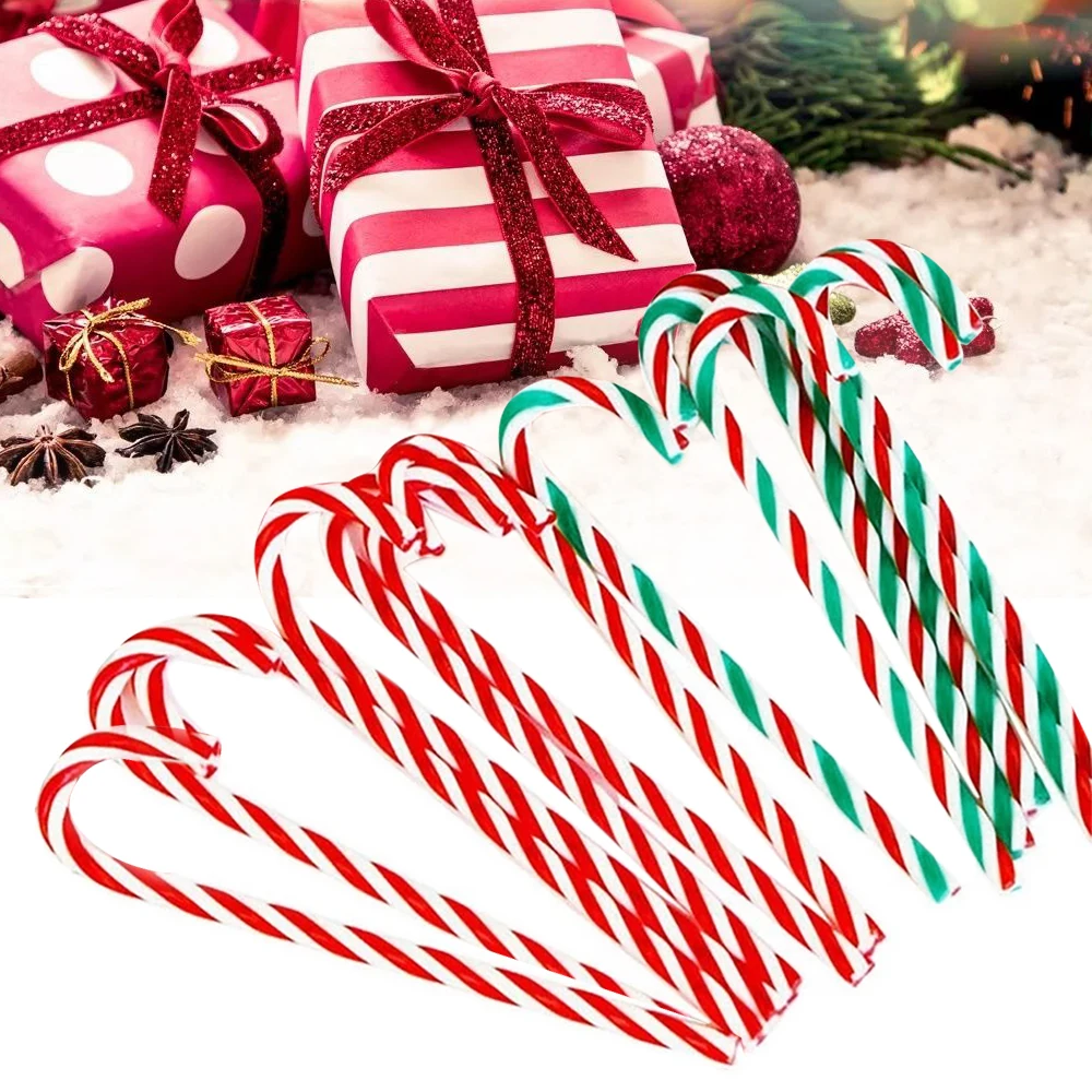 6/10 шт. Рождественский Декор пластиковые конфеты Рождественские красочные