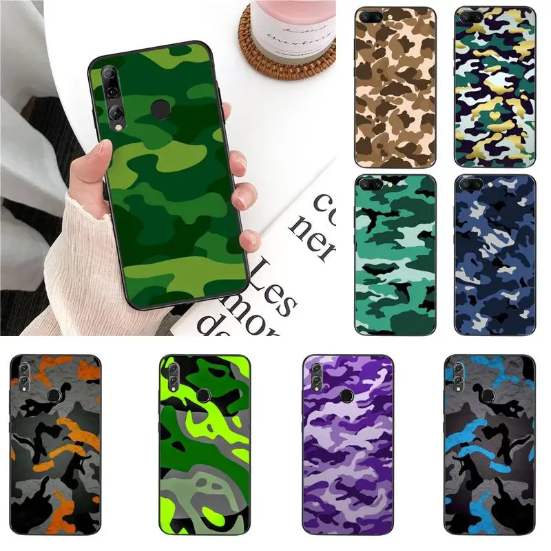 

YNDFCNB Army Green Camouflage Phone Case For Huawei Honor 8X 9 10 20 Lite 7A 7C 10i 9X play 8C 9XPro