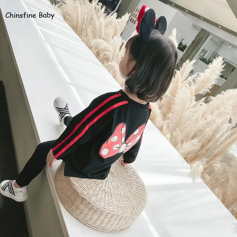 

Girls' Back Bow Suit Autumn 2020 New Children's Two Piece Finger Set