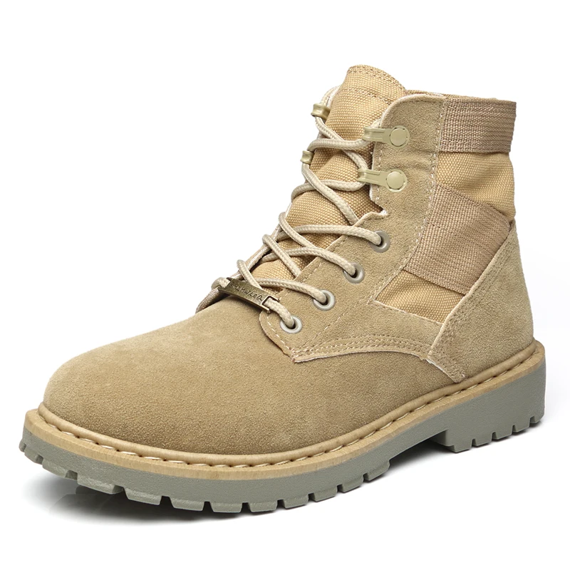 

2021 Spring and Autumn New Casual Lace Up All-match Men's Non-slip Comfortable Men's Breathable Middle-cut Martin Boots