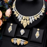 soramoore new trendy 4pcs luxury necklace bracelet earrings ring for women wedding party cz crystal dubai bridal jewelry sets