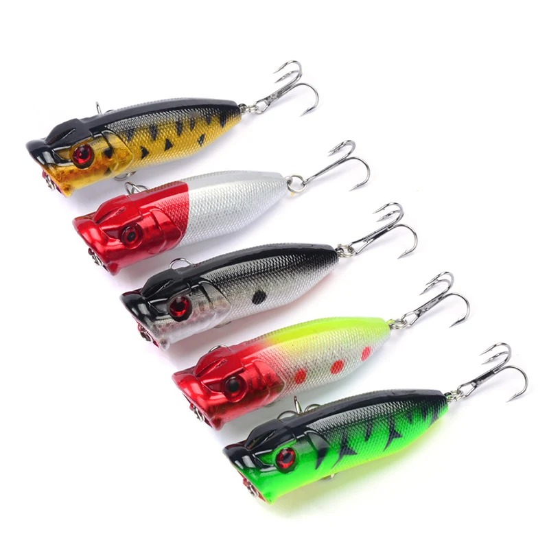 Лучшие водные рыболовные приманки жесткие 3D глаза два тройных крючка