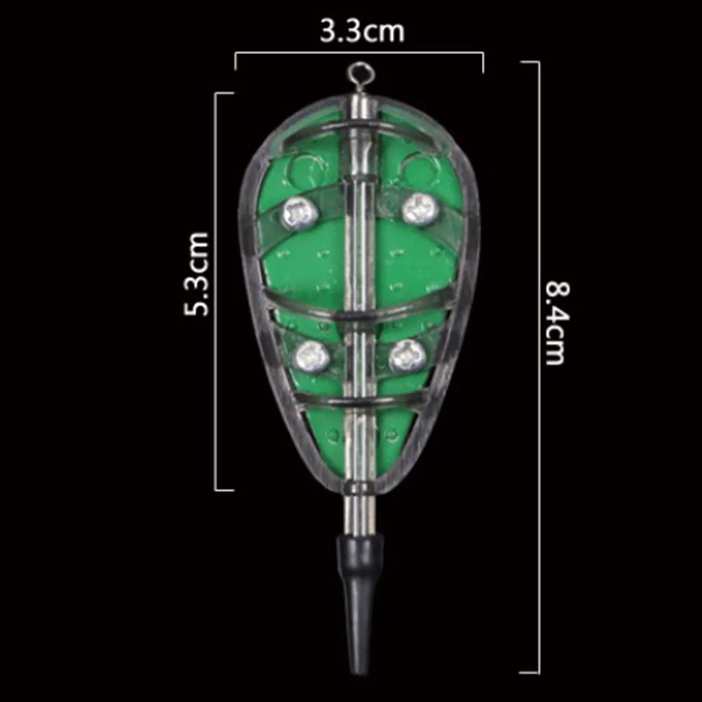 

Lead & plastic Feeders Green 8.4*3.3cm/pcs A/B/C optional Mould Practical