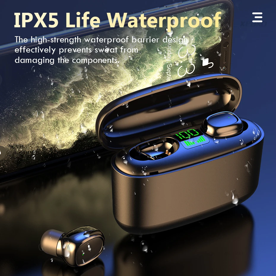 Tws стерео беспроводные наушники Bluetooth 5 0 вкладыши со встроенным микрофоном