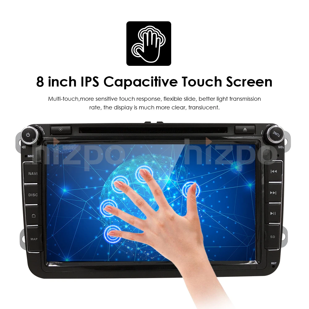 Ossuret 1024*600 android 9,0 автомобильный DVD Navi Стерео для V W Volkswagen SKODA GOLF 5 Golf 6 POLO PASSAT B7 T5 CC J ETTA TIGUAN 2 грамма