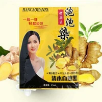 25ml natural ginger dyeing shampoo instant use reduce hair loss white hair dye black plant ginger liquid for home use