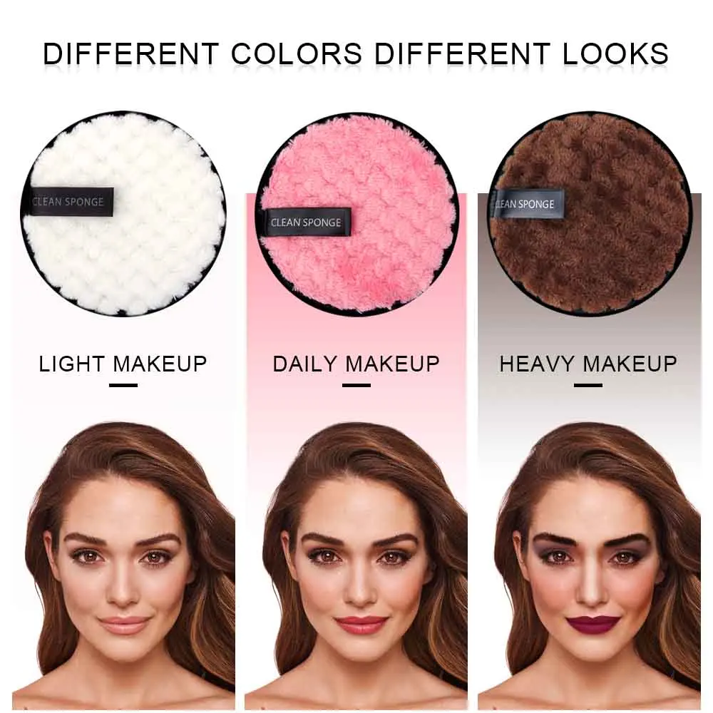 3 шт. тканевые накладки из микрофибры для снятия макияжа|Средство макияжа| |