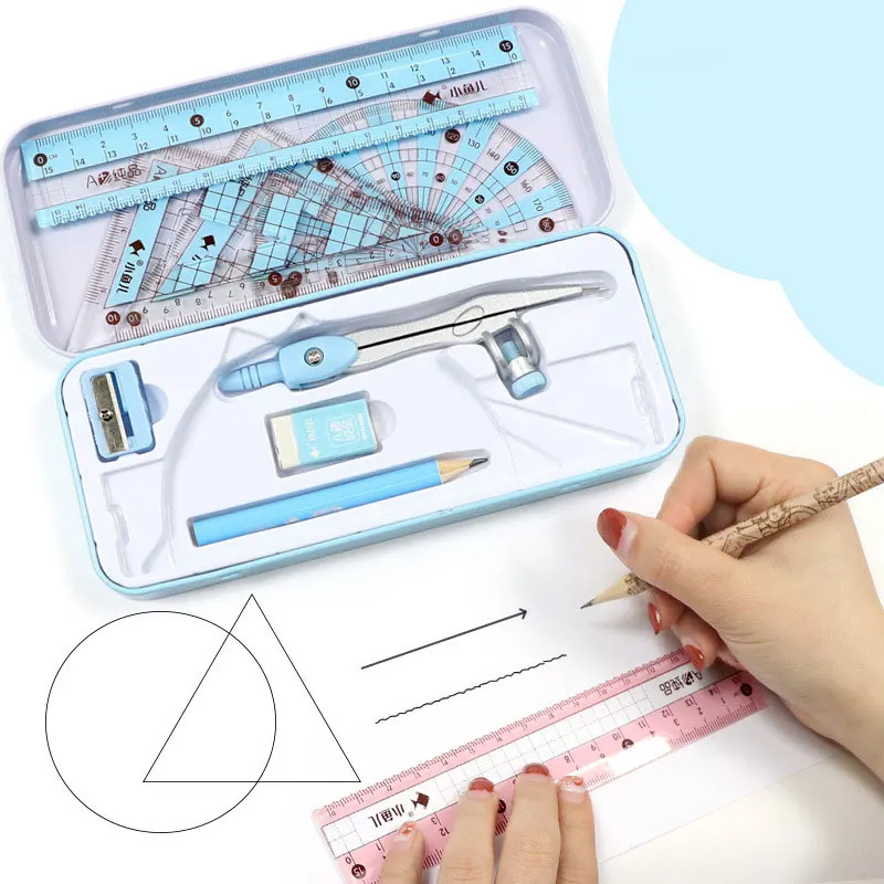 Экономически эффективный набор линеек металлический чехол Комплект разработки