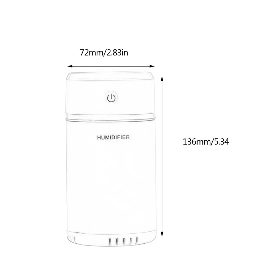 

Pull type Air Ultrasonic Humidifier Essential Oil Diffuser Atomizer Air Freshener Mist Maker with LED Night Light