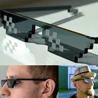 Модные очки мемы оттенки 8 бит Pixelated унисекс солнцезащитные очки