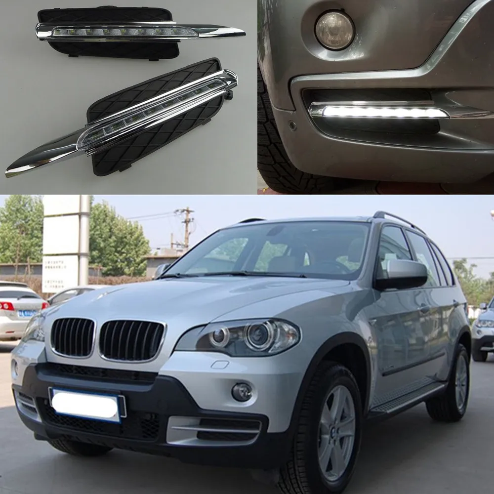 CSCSNL 2 шт. DRL для BMW X5 E70 2007 2008 2009 2010 дневные ходовые огни дневного света Светодиодный
