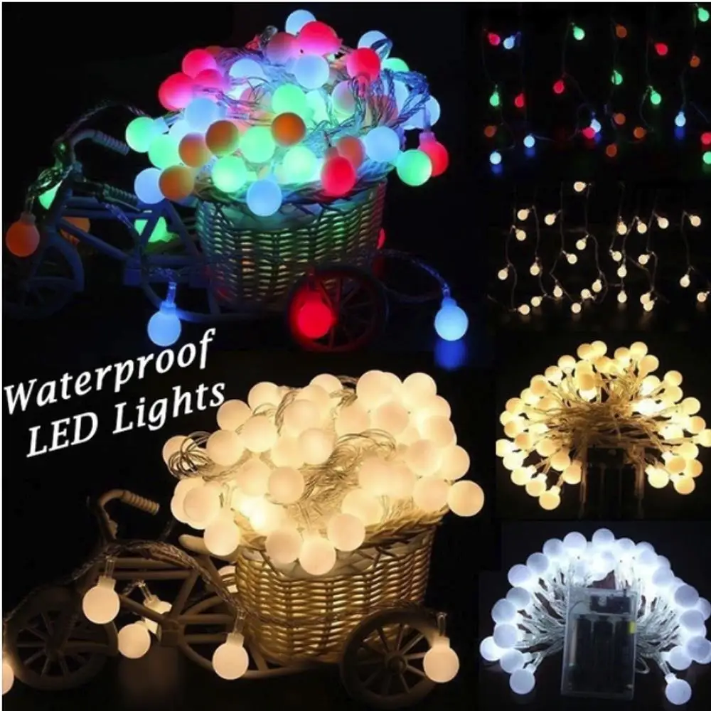 

Fairy String Light Fairy Light Fairy String 80LED Round Ball Romantic Durable Super Bright Outdoor Xmas Decor Wedding Yard