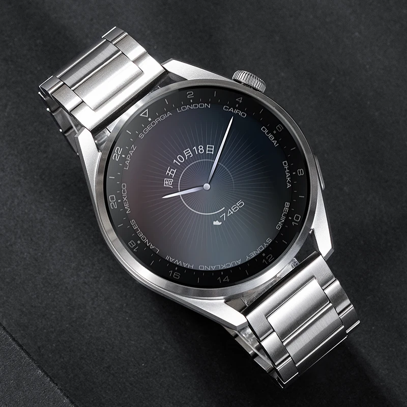 Оригинальный титановый серый ремешок для часов Huawei Watch 3 Pro металлический Корреа
