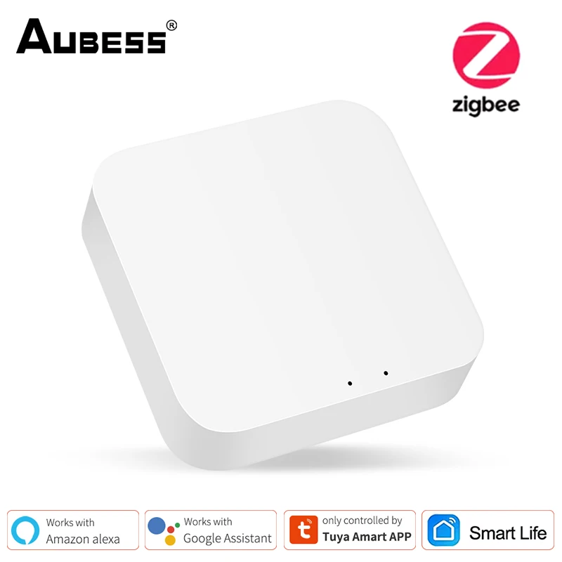 Беспроводной Wi-Fi контроллер Zigbee3.0, хаб с дистанционным управлением через приложение SmartLife, работает с Alexa Google Home