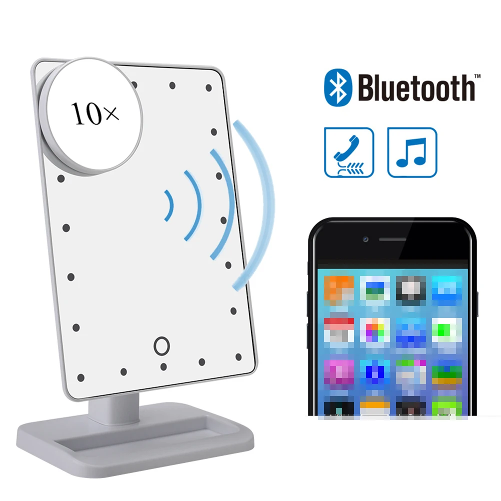 Косметическое зеркало с 20 светодиодными лампами косметическое сенсорным