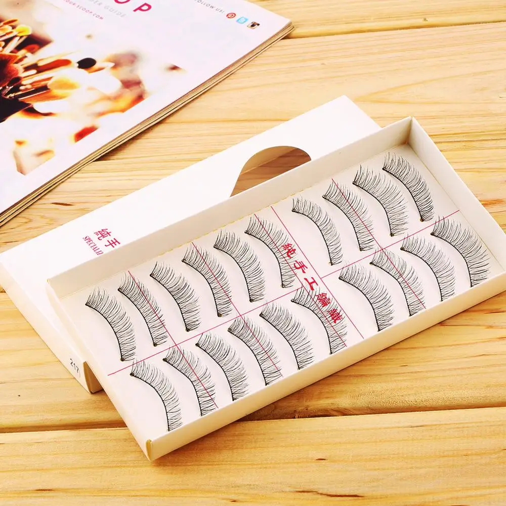 10 парт/компл. накладные ресницы Горячие Накладные ручной работы натуральные