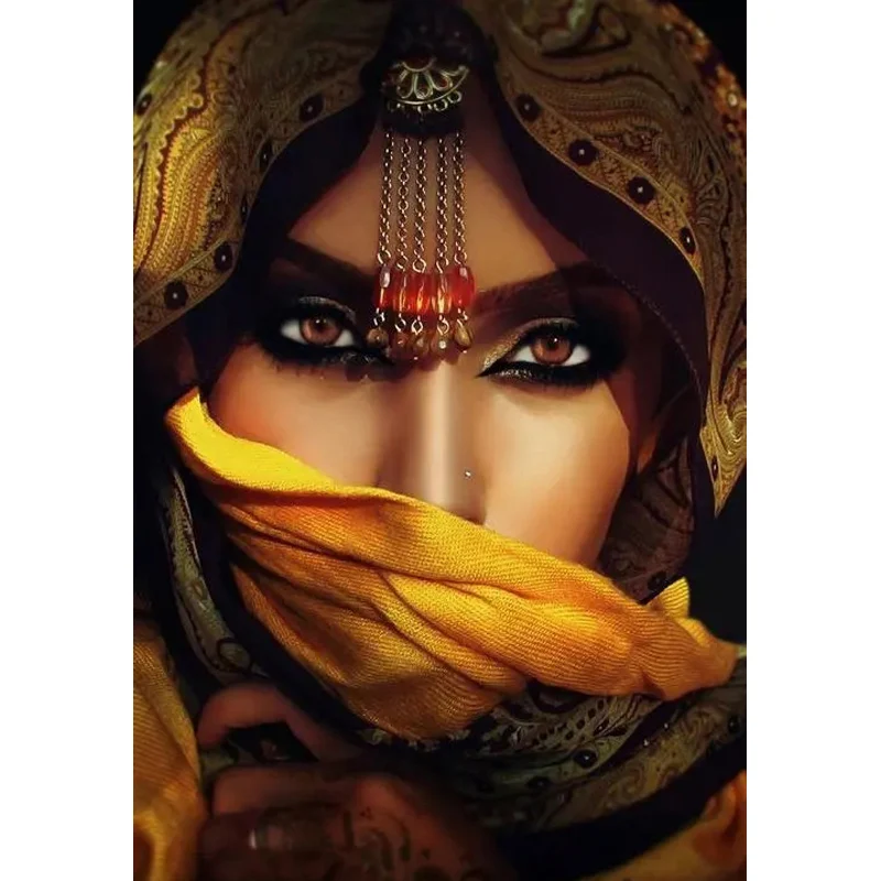 

GOANG индийские женщины 8d diy алмазная живопись сексуальная девушка Геометрия Кристалл фарфор с металлической рамой Алмазная вышивка домашний...