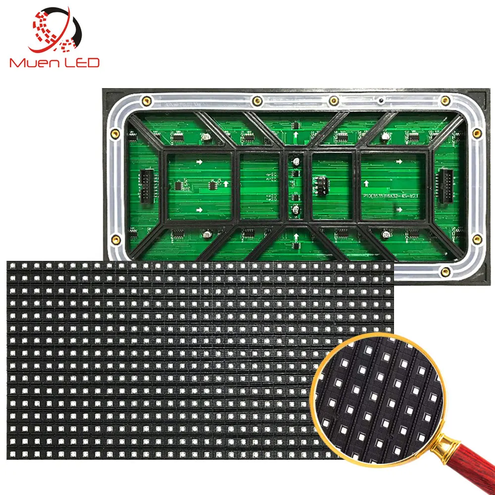 Полноцветный уличный модуль SMD3535 P10 светодиодный экран 320x16 мм самая низкая цена |