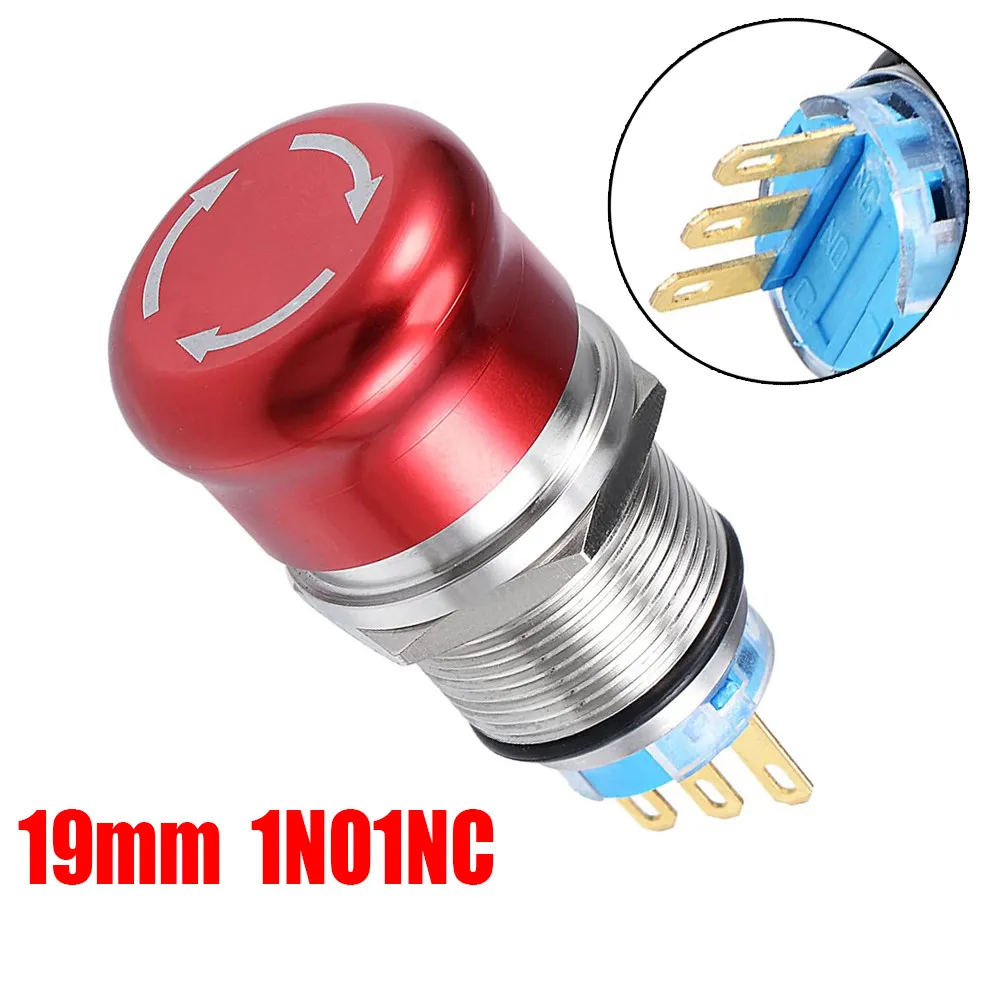 

Emergency 19mm Stop Rotary Put Push-Lock Metal Emergency Stop Button Switch IP67 Emergency Stop Button Switch Signal Accessories