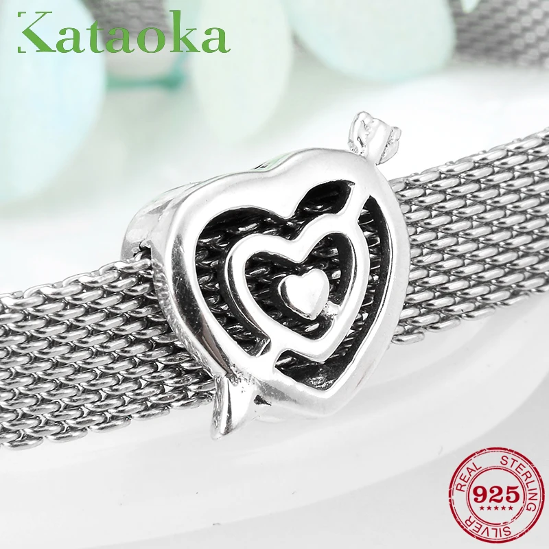 Подлинное Стерлинговое Серебро 925 пробы Серебряное пустое сердце форма CZ клипсы