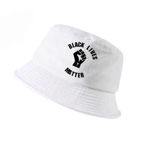 black lives matter square women bucket hat 100cotton casual funny letter print bob fisherman cap for lady hipster 7 color
