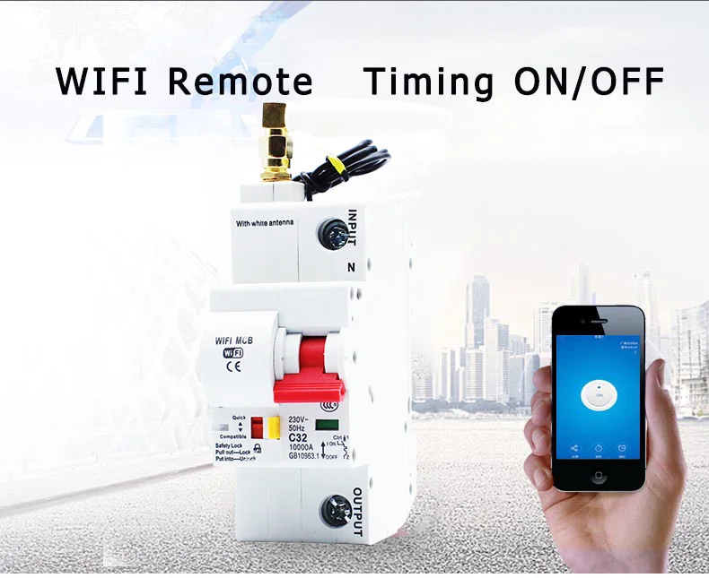 EWeLink WiFi 1P умный выключатель для умного дома, защита от перегрузки и короткого замыкания, работа с Amazon Alexa Google home