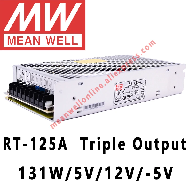 Mean Well RT-125 серия AC/DC 125 Вт тройной выход импульсный источник питания meanwell