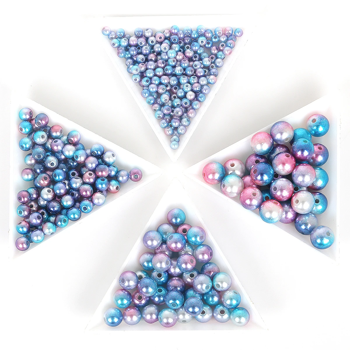4/6/8/10 мм Оптовая Продажа Круглые ABS имитация жемчуга разноцветные бусины для