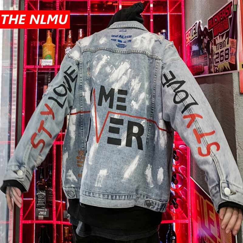 Рваные джинсовые куртки с дырками уличная одежда 2020 хип хоп повседневные