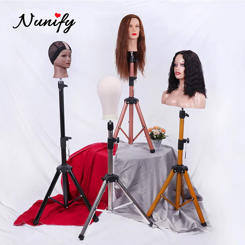 Манекен головка штатив подставка для парика черный регулируемый держатель