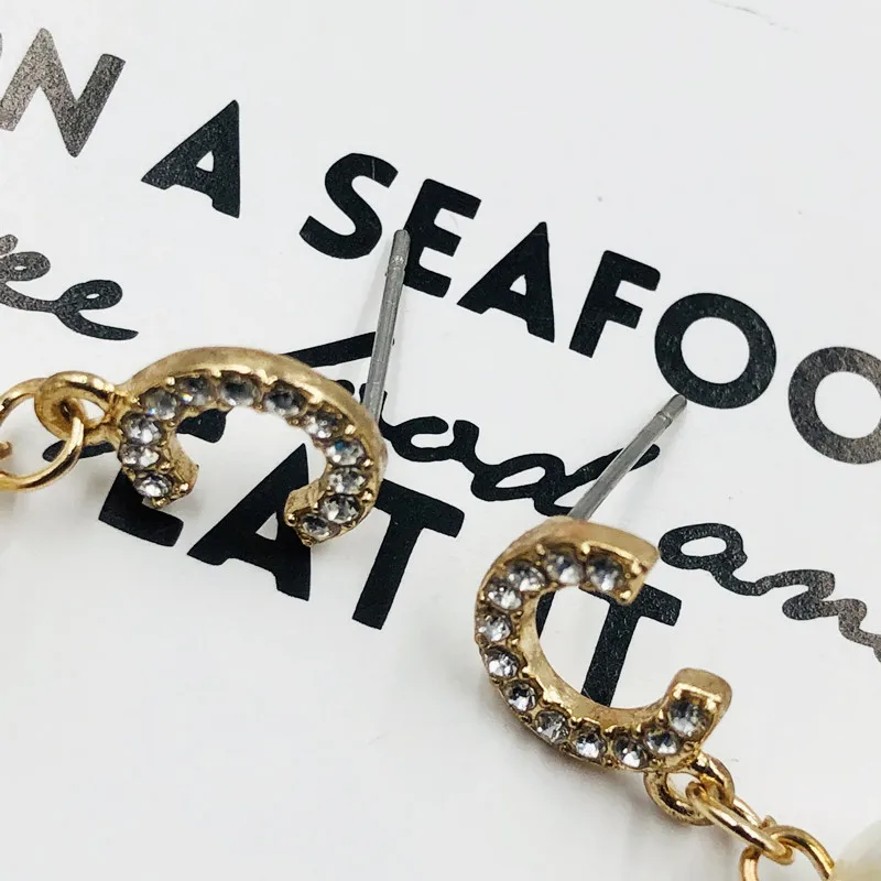 Европейские и американские модные длинные серьги-качели простые серьги с