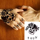 Водостойкие временные тату наклейки цветы игральные карты поддельные тату флэш-тату размер руки художественные татуировки для мальчиков женщин мужчин
