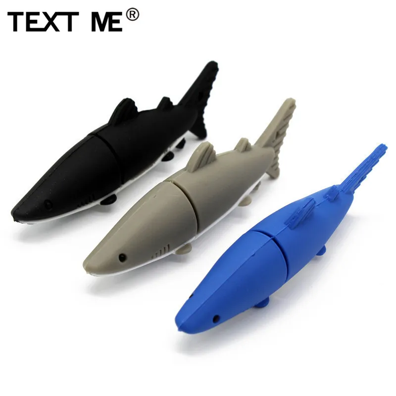 Флеш-накопитель usb 2,0 4GB 8GB 16GB 32GB TEXT ME 64GB Cool blue gary black shark