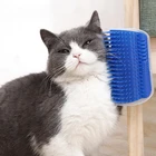 Щетка для груминга кошек, настенная угловая Массажная щетка для груминга кошачьей мяты, массажная игрушка для домашних питомцев