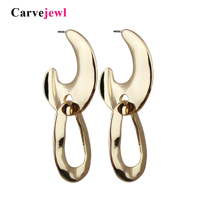 Новые модные европейские серьги Carvejewl большие неправильной формы с рисунком