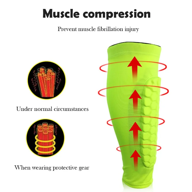 1pcsFootball Shin Guards Protective Soccer Pads Holders Leg Sleeves Basketball Training Sports Protector Gear Adult Teenager