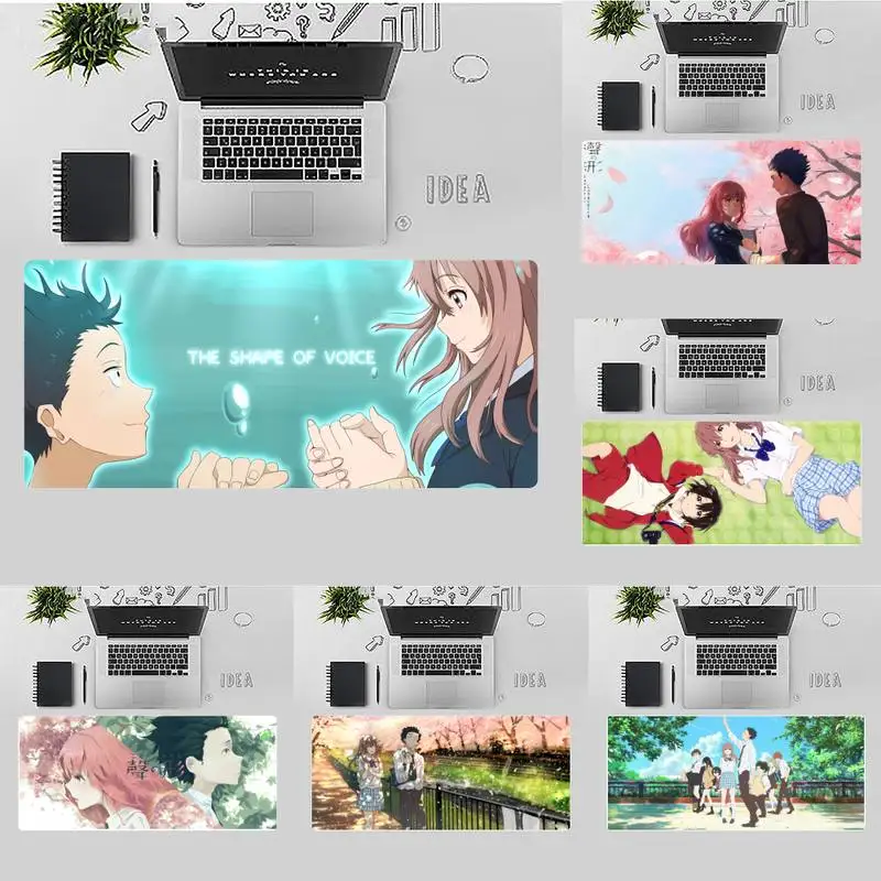 

A Silent Voice kawaii girl Laptop Computer Mousepad Desk Table Game Office gamer Large Mouse pad Mats Non-slip Laptop Cushion