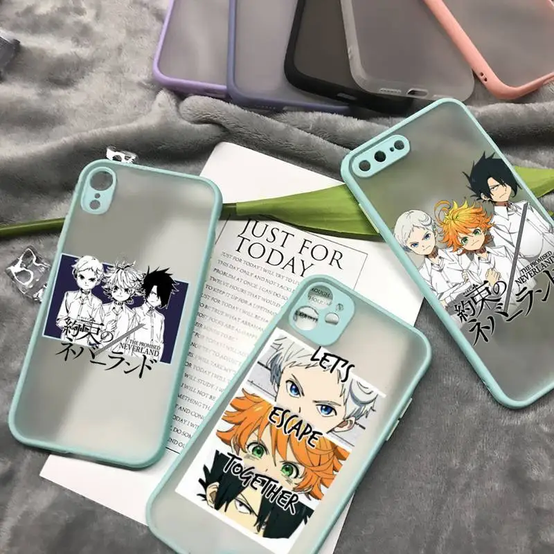 

The Promised Neverland japanese anime Phone Case matte transparent For iphone 7 8 11 12 plus mini x xs xr pro max cover